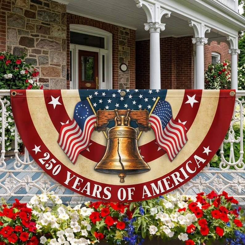 250th Anniversary Banner, Liberty Bell Banner, 250 Years of America Banner