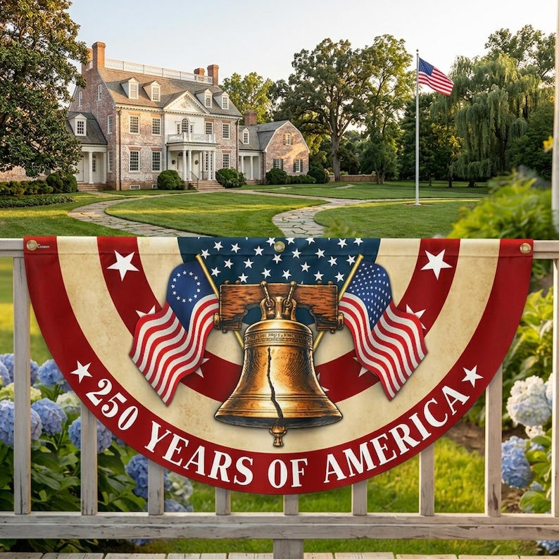 250th Anniversary Banner, Liberty Bell Banner, 250 Years of America Banner