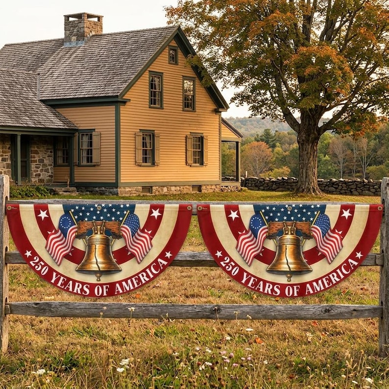 250th Anniversary Banner, Liberty Bell Banner, 250 Years of America Banner