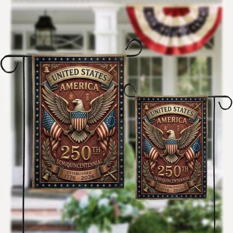 USA 250th Anniversary Garden Flag, Semiquincentennial 1776-2026 Flag