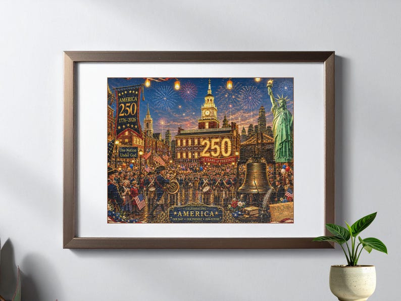 America 250th Collectible Puzzle, Patriotic Fourth of July USA Celebration Jigsaw