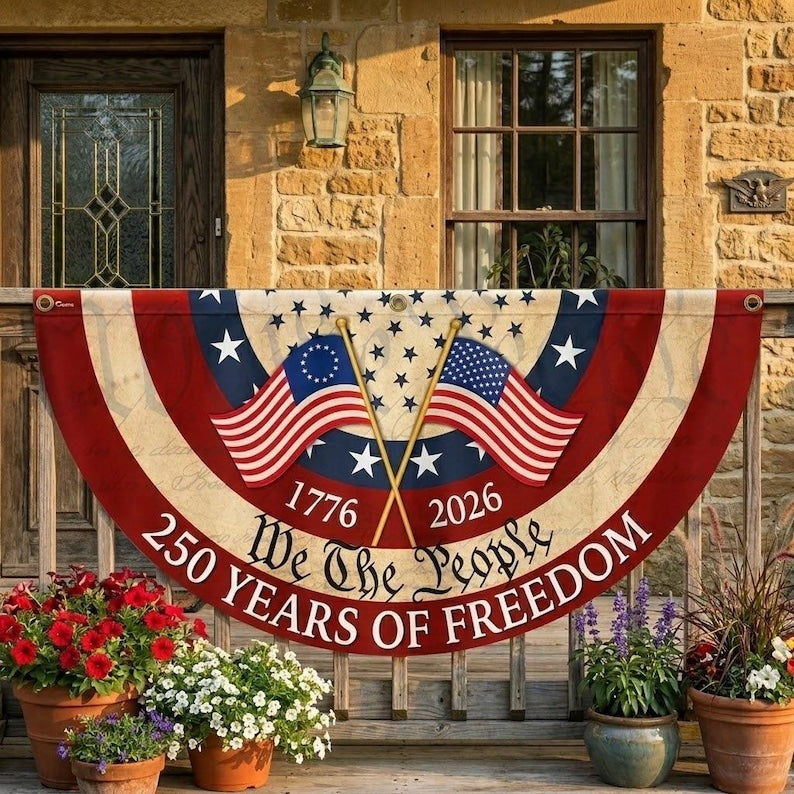 250th Anniversary Banner, We The People Banner, 1776 2026 Semiquincentennial Decor