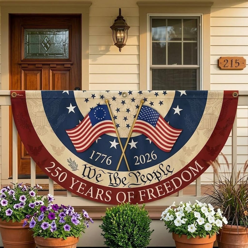 250th Anniversary Banner, We The People Banner, 1776 2026 250 Years of Freedom Banner