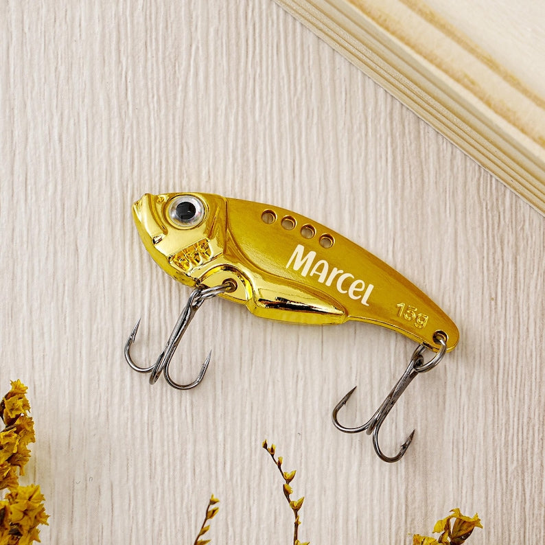Custom Engraved Name Lure Gift Set with Box, Fishing Gift, Fishing Retirement Gift