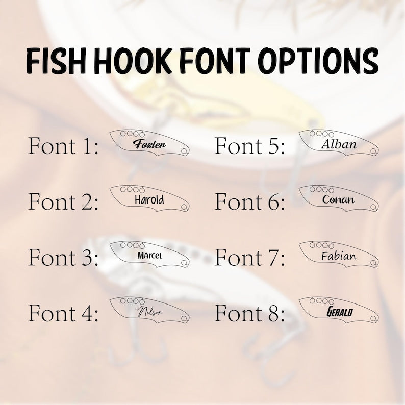 Custom Engraved Name Lure Gift Set with Box, Fishing Gift, Fishing Retirement Gift