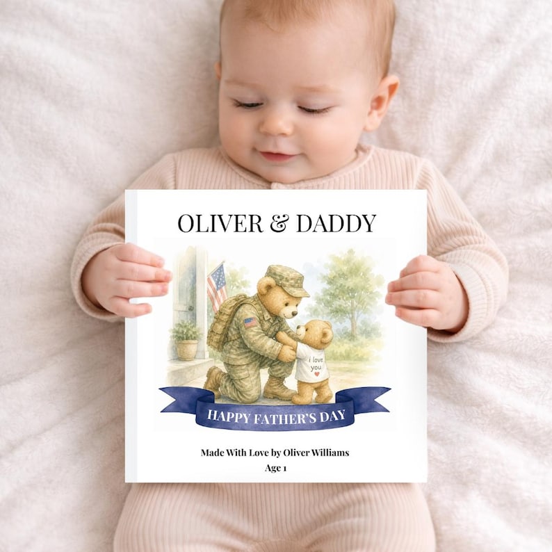 Personalized Military Dad Book, Deployment Daddy Story, Custom Army Dad Book
