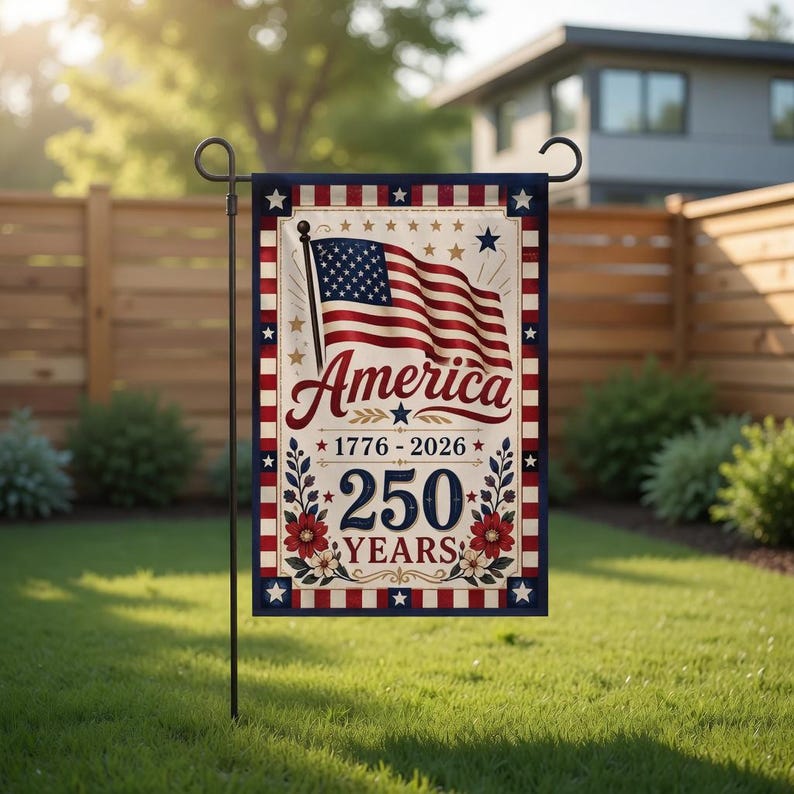 250 Years America Garden Flag – Patriotic Independence Yard Flag