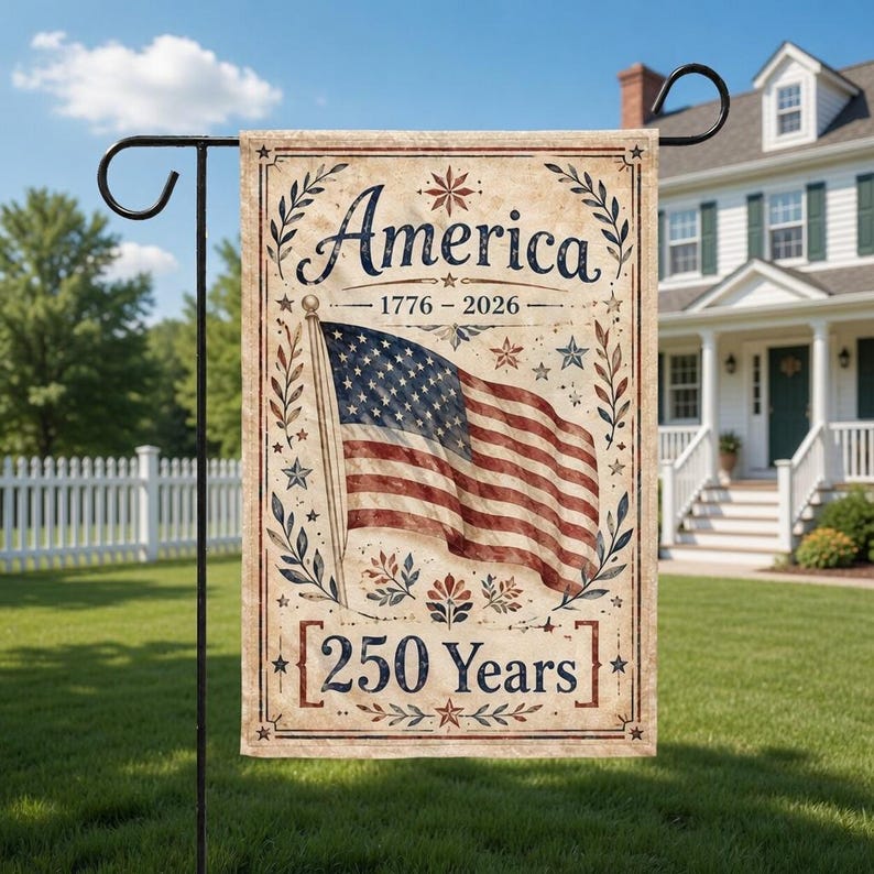 American 250 Years Celebration Garden Flag