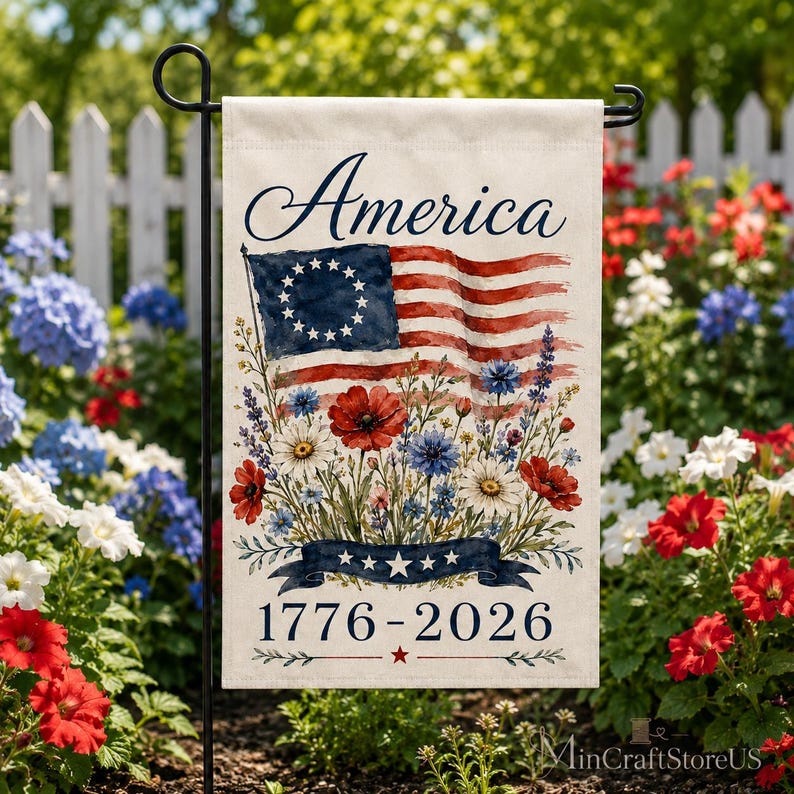 USA 250th Anniversary Garden Flag 1776-2026 Patriotic American Yard Flag