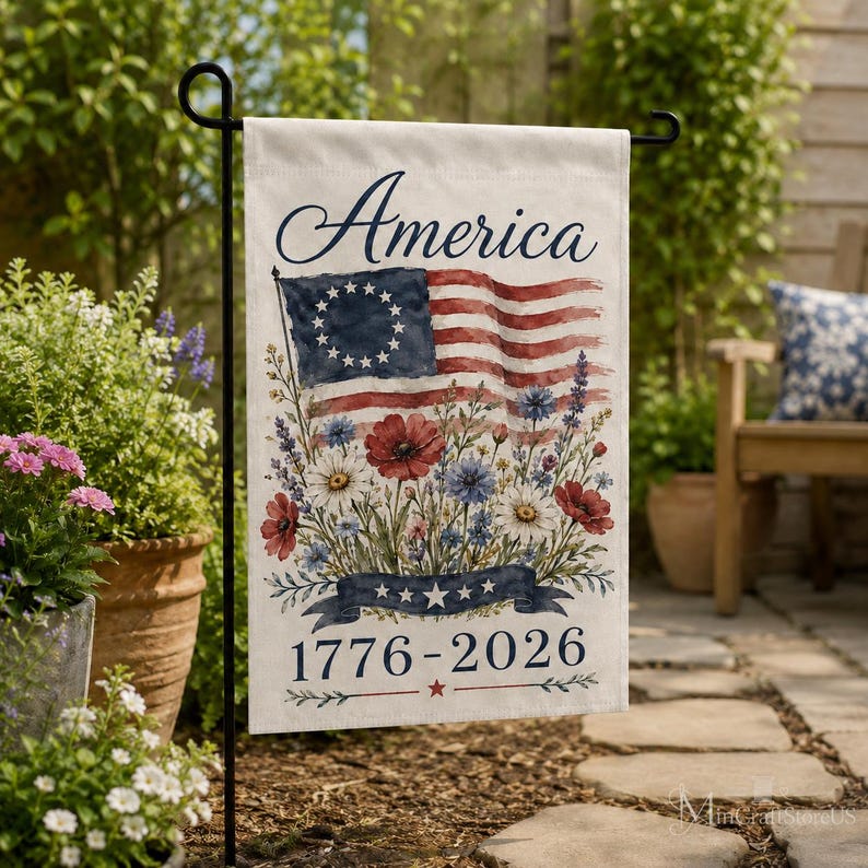 USA 250th Anniversary Garden Flag 1776-2026 Patriotic American Yard Flag