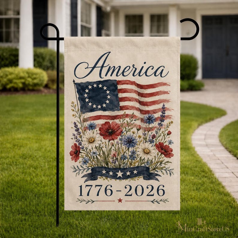 USA 250th Anniversary Garden Flag 1776-2026 Patriotic American Yard Flag