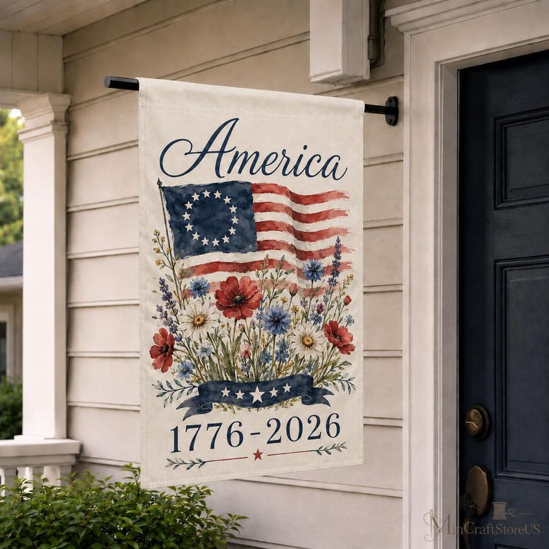 USA 250th Anniversary Garden Flag 1776-2026 Patriotic American Yard Flag