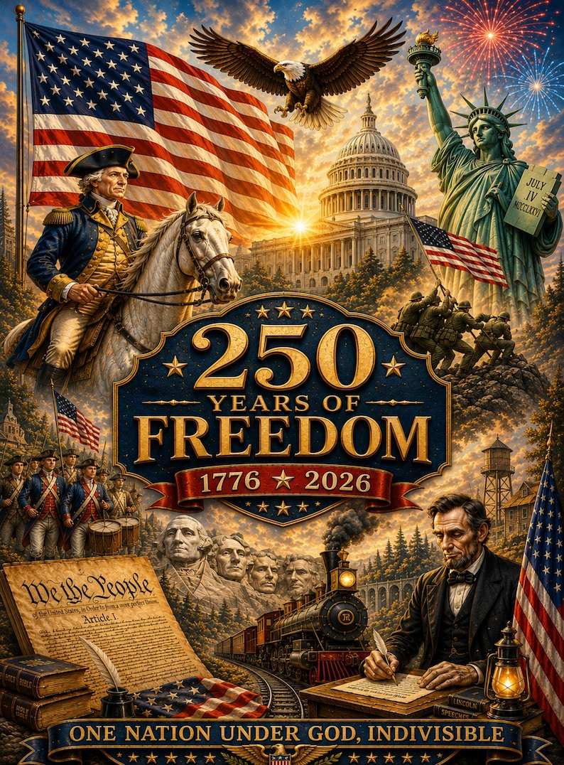 America 250th Anniversary Patriotic Jigsaw Puzzle