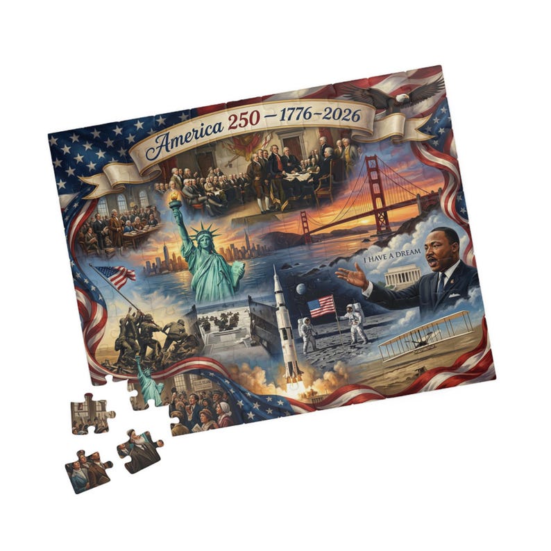 America 250 Patriotic Collage Puzzle