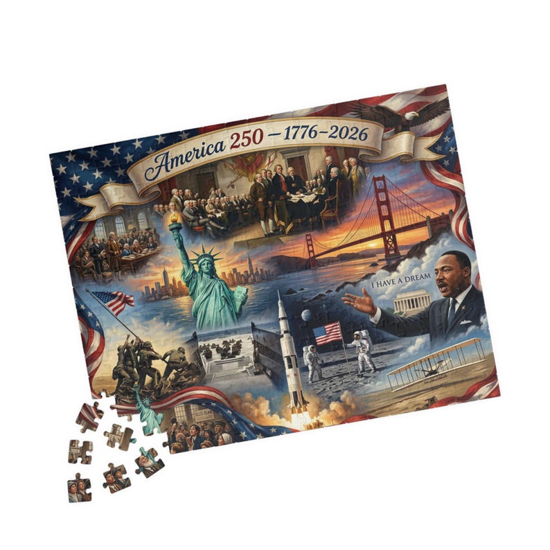 America 250 Patriotic Collage Puzzle