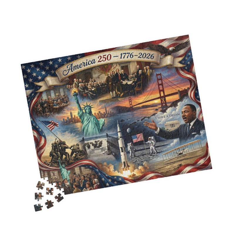 America 250 Patriotic Collage Puzzle