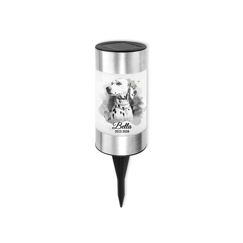 Personalized Pet Photo Solar Garden Light with Custom Name Date Waterproof Outdoor Landscape Lamp Yard Decor Pet Loss Memorial Gift