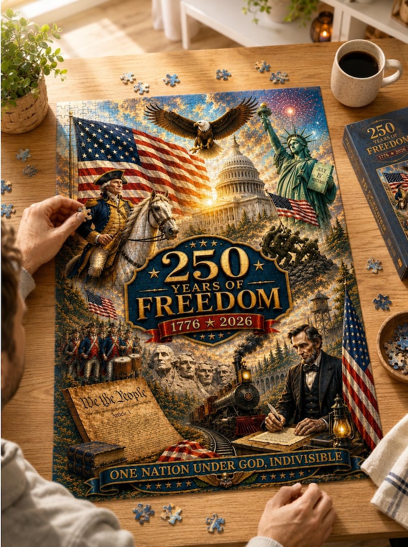 America 250th Anniversary Patriotic Jigsaw Puzzle