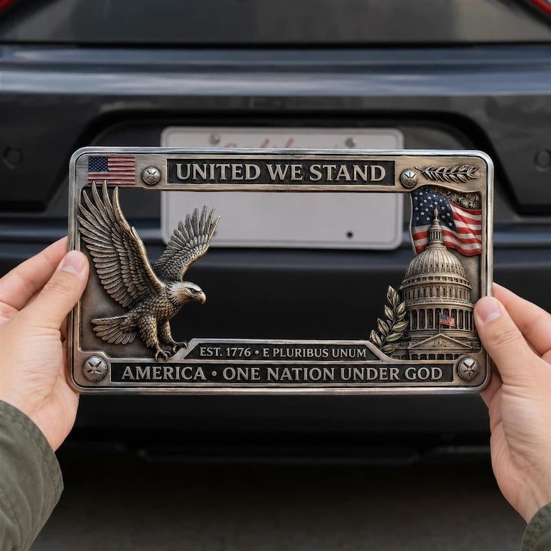 250th Anniversary License Plate Frame, America 250 Commemorative Car Tag Holder