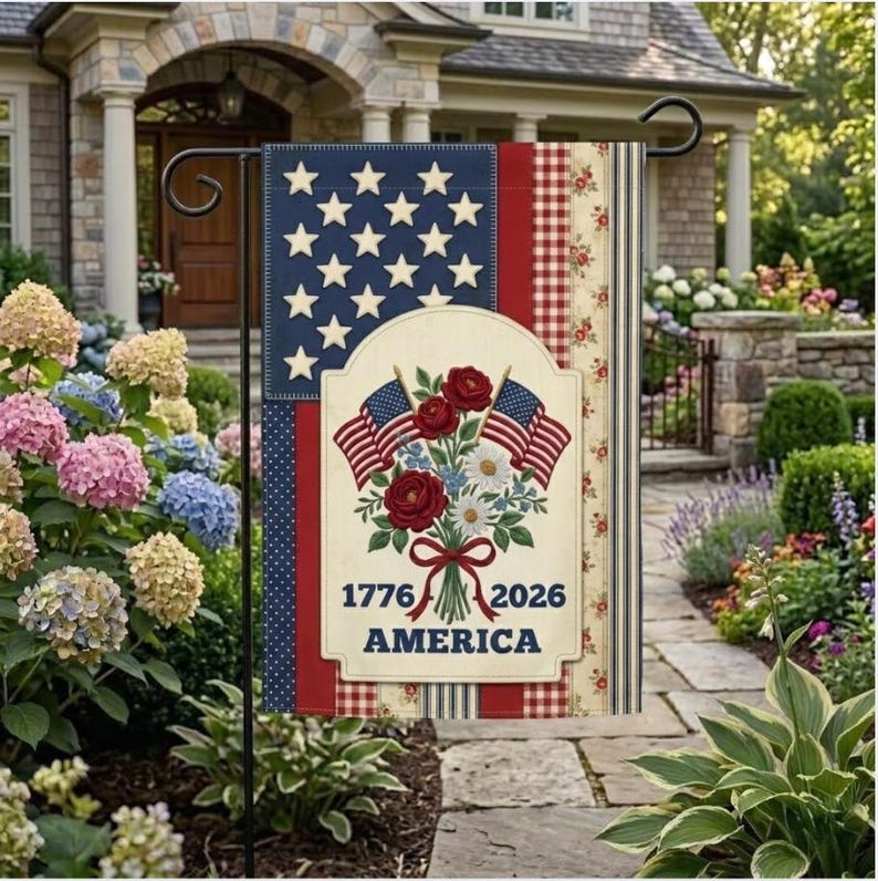 4th of July flag, Patriotic Flag, Red White and Blue Flag