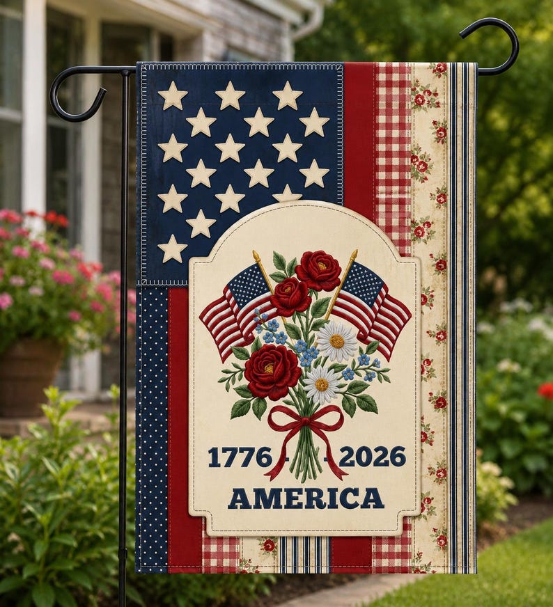 4th of July flag, Patriotic Flag, Red White and Blue Flag