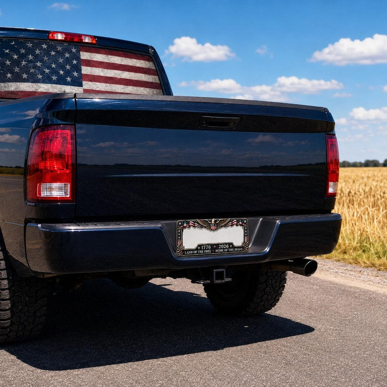2pcs 250th Anniversary Commemorative License Plate Frame - 1776-2026 Patriotic Car Accessory