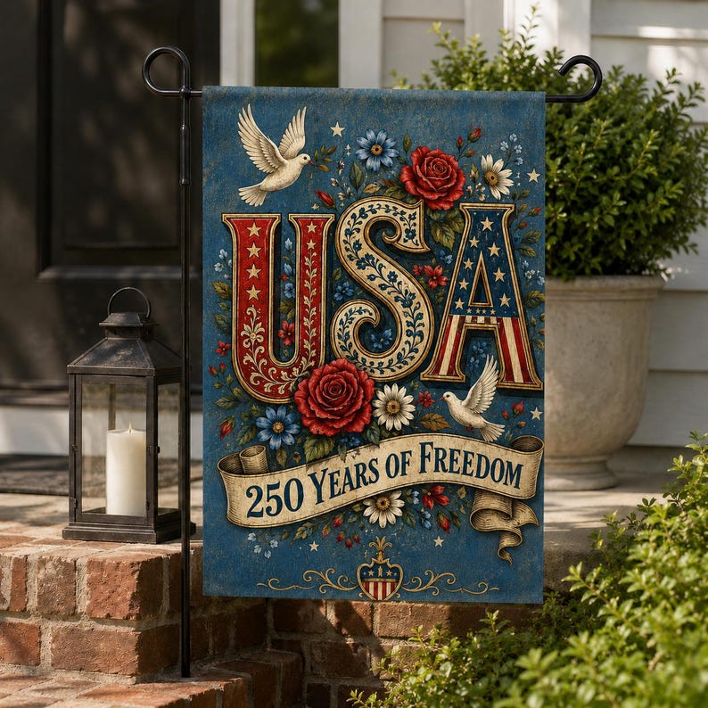 250 Years of Freedom Patriotic Yard Flag, 1776-2026 America Outdoor Decor