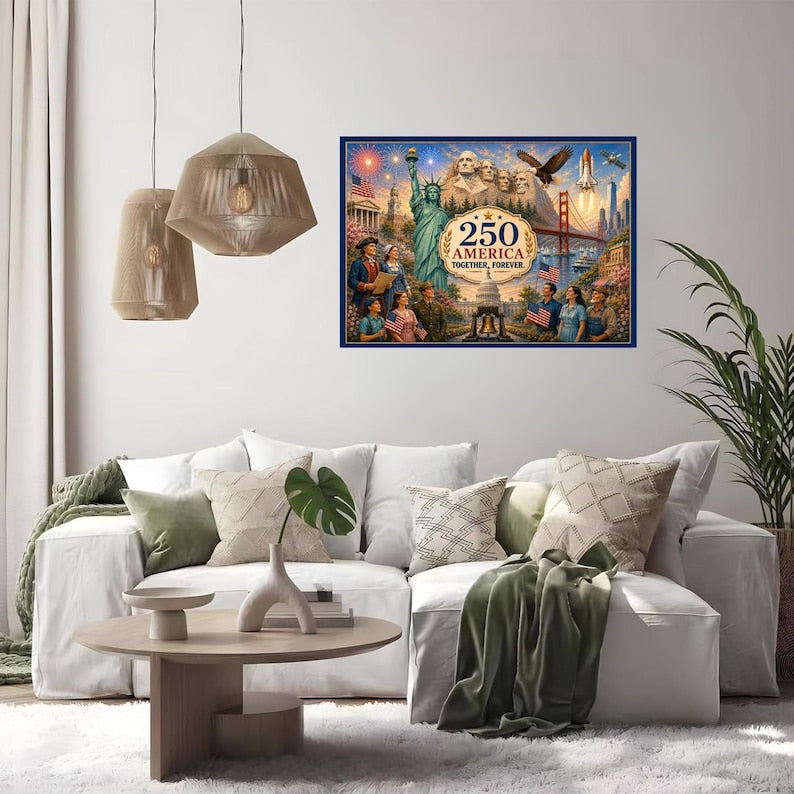 America 250th Anniversary Patriotic Jigsaw Puzzle