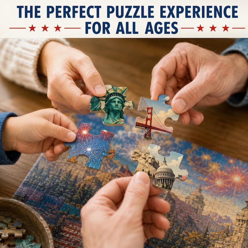 America 250th Anniversary Patriotic Jigsaw Puzzle
