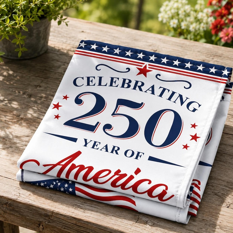 250th America Anniversary Garden Flag, Patriotic 1776-2026 Yard Flag