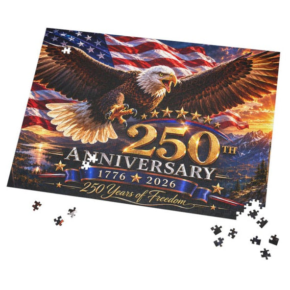 250th Anniversary Bald Eagle American Flag Puzzle | 1776 2026 Patriotic Jigsaw