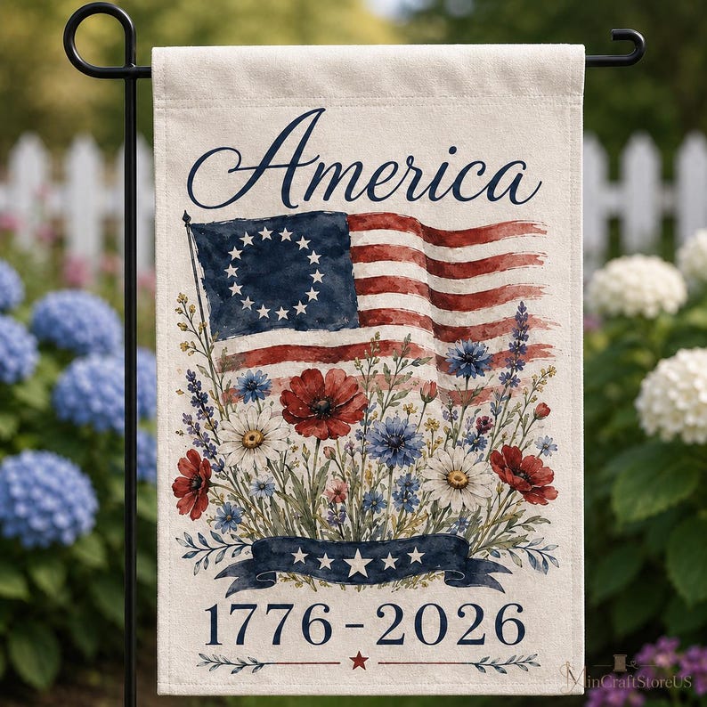 USA 250th Anniversary Garden Flag 1776-2026 Patriotic American Yard Flag