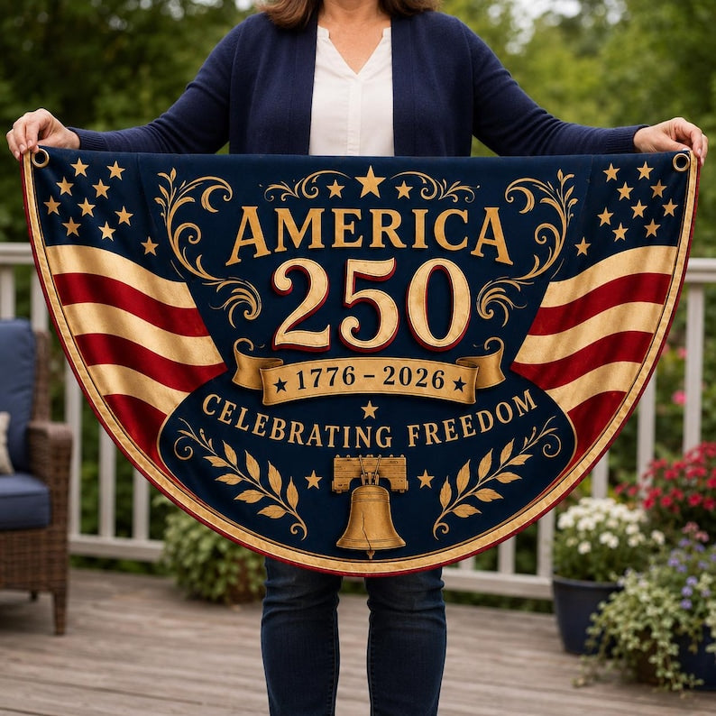 America 250th Anniversary Banner, Fourth of July Outdoor Decor, USA 1776 2026 Banner