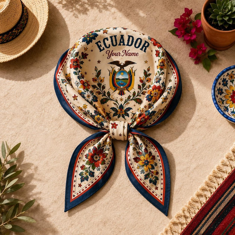 Custom Custom Ecuador Soccer Scarf, Ecuadorian Fan Bandana