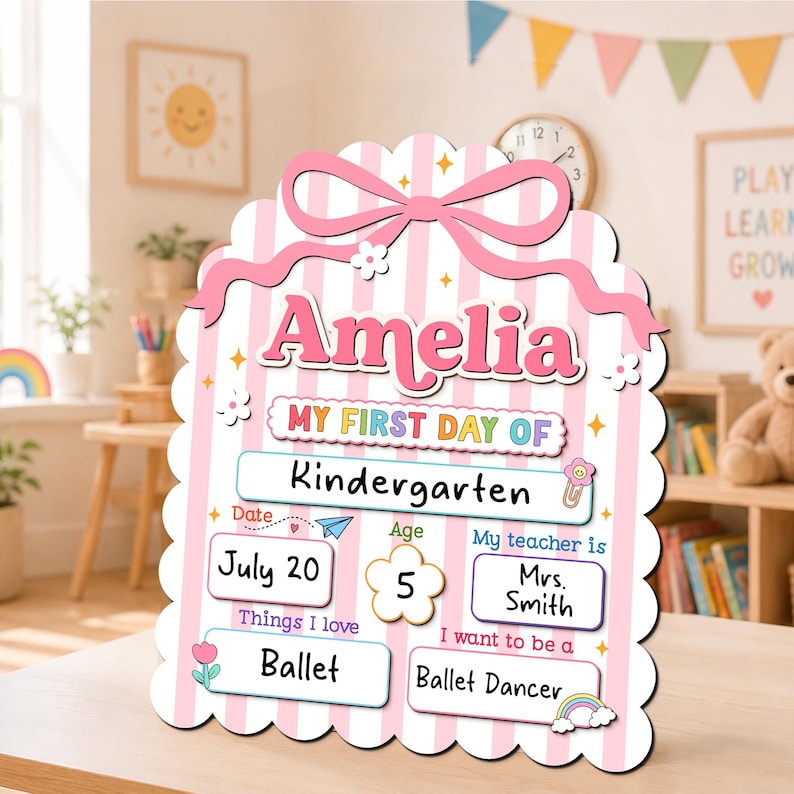 Customized Back to School Sign, First Day of School Sign, Last Day of School Sign