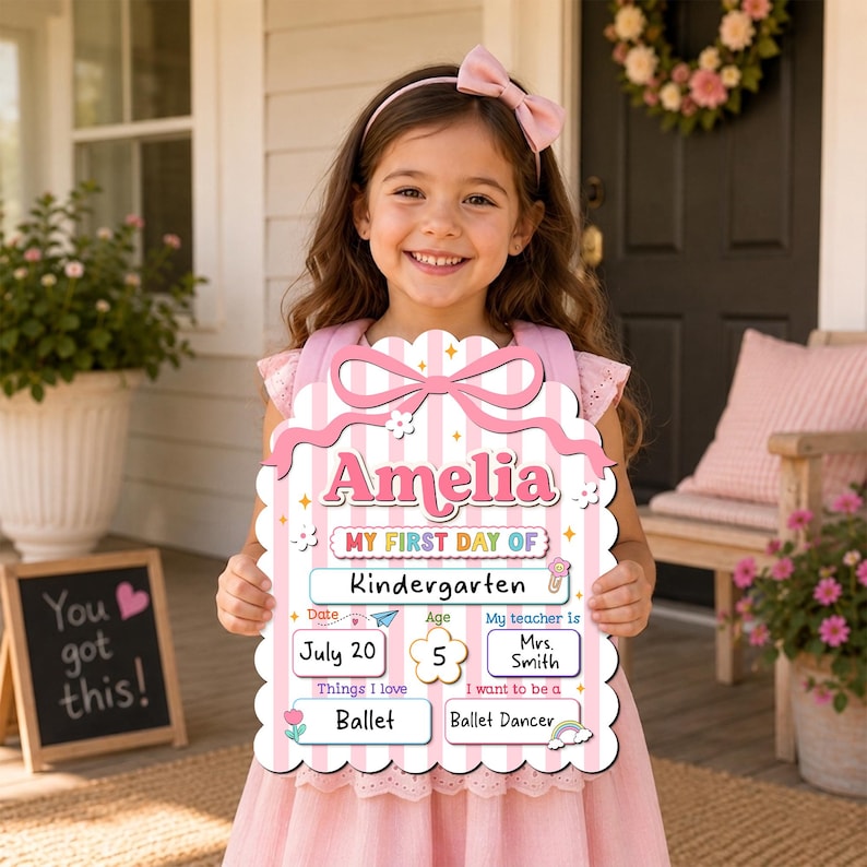 Customized Back to School Sign, First Day of School Sign, Last Day of School Sign