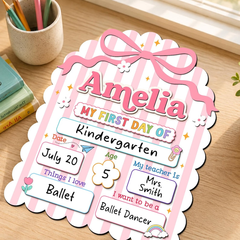 Customized Back to School Sign, First Day of School Sign, Last Day of School Sign