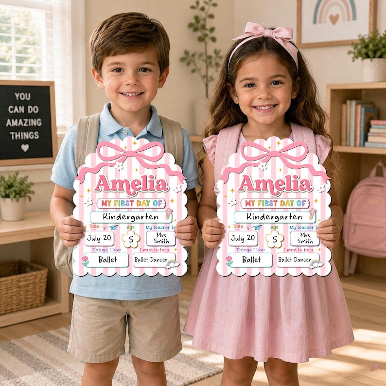 Customized Back to School Sign, First Day of School Sign, Last Day of School Sign