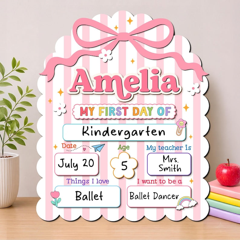 Customized Back to School Sign, First Day of School Sign, Last Day of School Sign