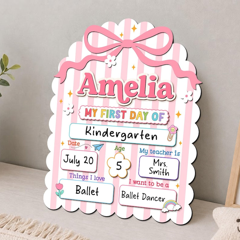 Customized Back to School Sign, First Day of School Sign, Last Day of School Sign