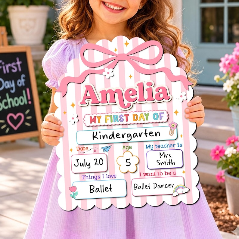 Customized Back to School Sign, First Day of School Sign, Last Day of School Sign