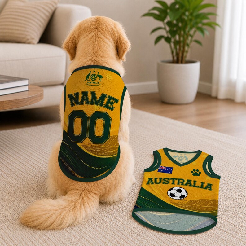 Customizable Australia Mesh Pet Football Jersey