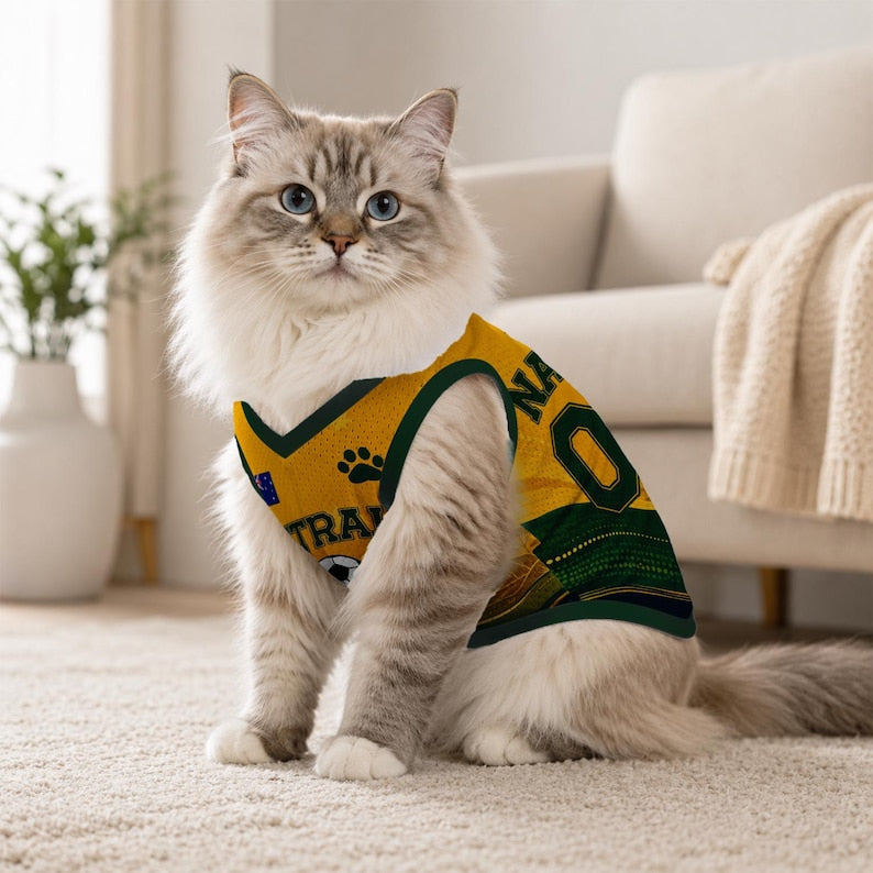 Customizable Australia Mesh Pet Football Jersey