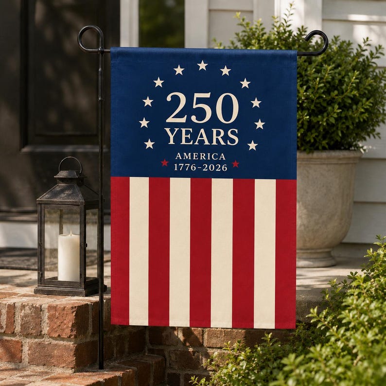 America 250th Anniversary Garden Flag, Patriotic Independence Day Flag