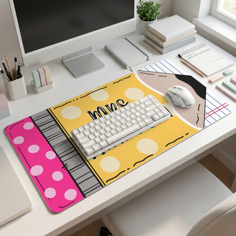 Personalized Teacher Desk Mat, Custom Teacher Pencil Desk Mat With Name, Teacher Gifts