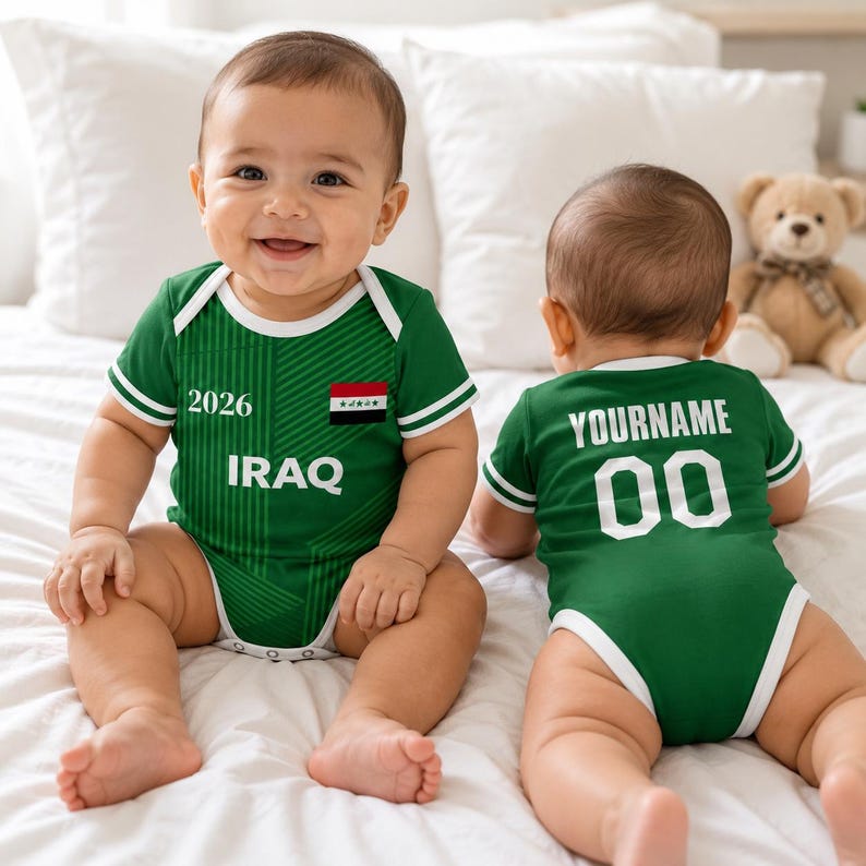 Custom World Soccer Team Babysuit, Personalized Name Number Shirt