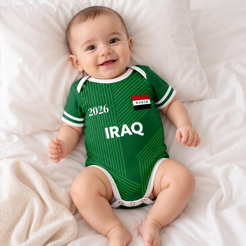 Custom World Soccer Team Babysuit, Personalized Name Number Shirt