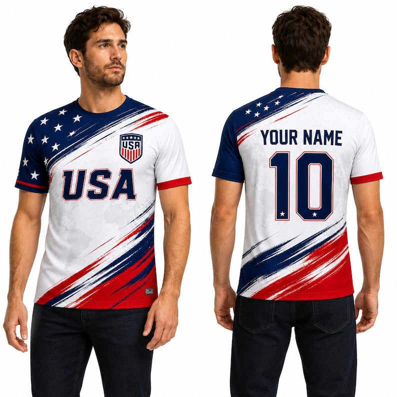 Personalized USA 2026 Soccer Jersey, Custom Name Number America Shirt