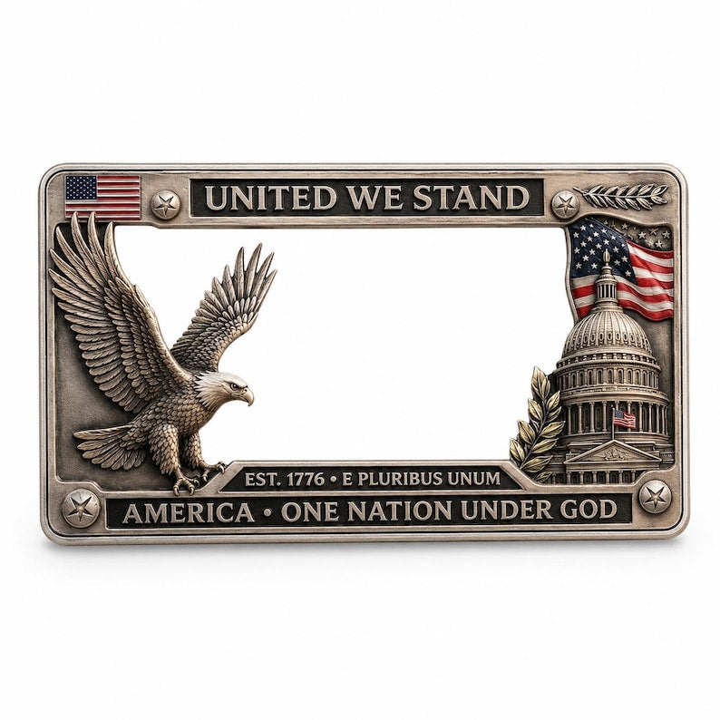 250th Anniversary License Plate Frame, America 250 Commemorative Car Tag Holder