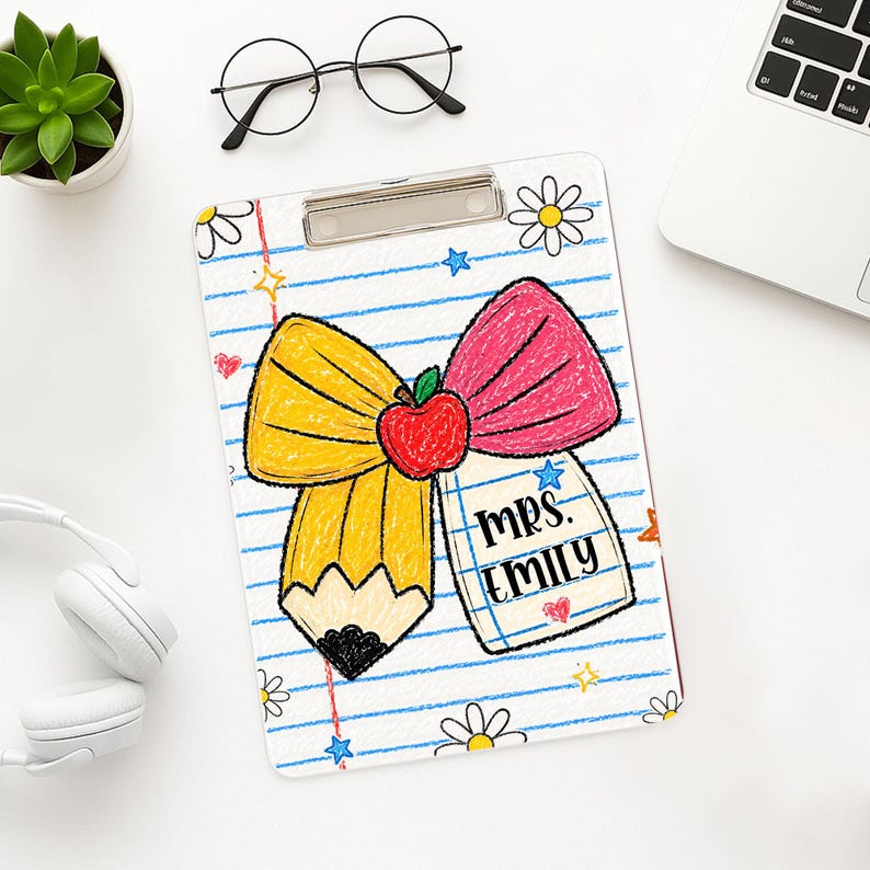 Personalized Teacher Gifts, Custom Acrylic Clipboard With Teacher Name, Back To School Teacher Appreciation Gift